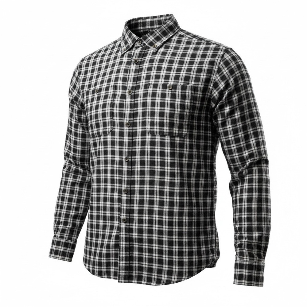 Gander Mountain Mens Long Sleeve Flannel Button Up Shirt Size Large Blue Plaid